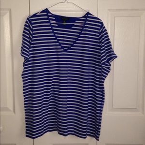 LAUREN RALPH LAUREN: a blue striped 👚